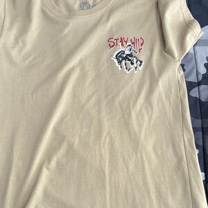 Stay Wild Kids Short Sleeve Tan Tee
